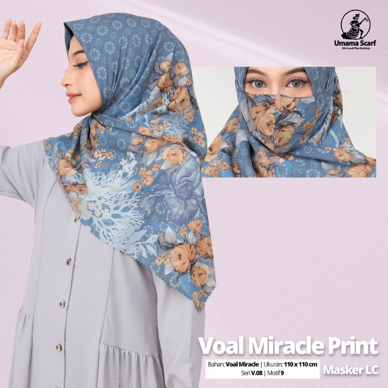 VOAL MIRACLE PRINT MOTIF FREE MASKER BY UMAMA SCARF |VOAL CUTTING LASER