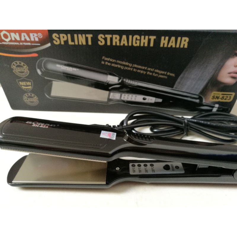 Alat Catok Catokan Pelurus Rambut Flat Lebar - Splint Straight Hair Sonar SN-823 ORI