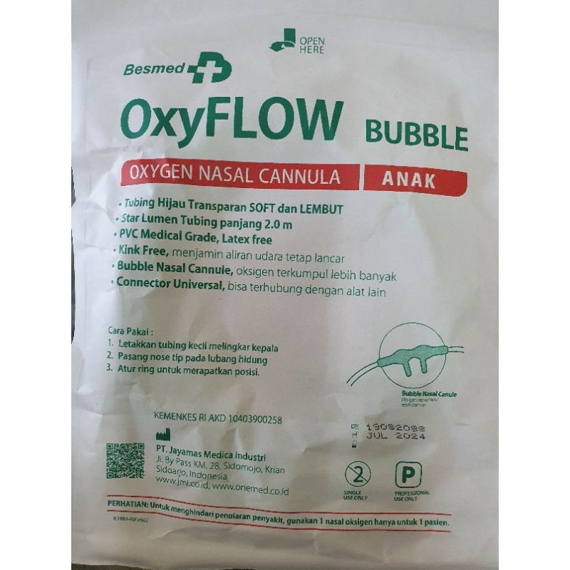 OXYFLOW UKURAN DEWASA | SELANG OXYGEN