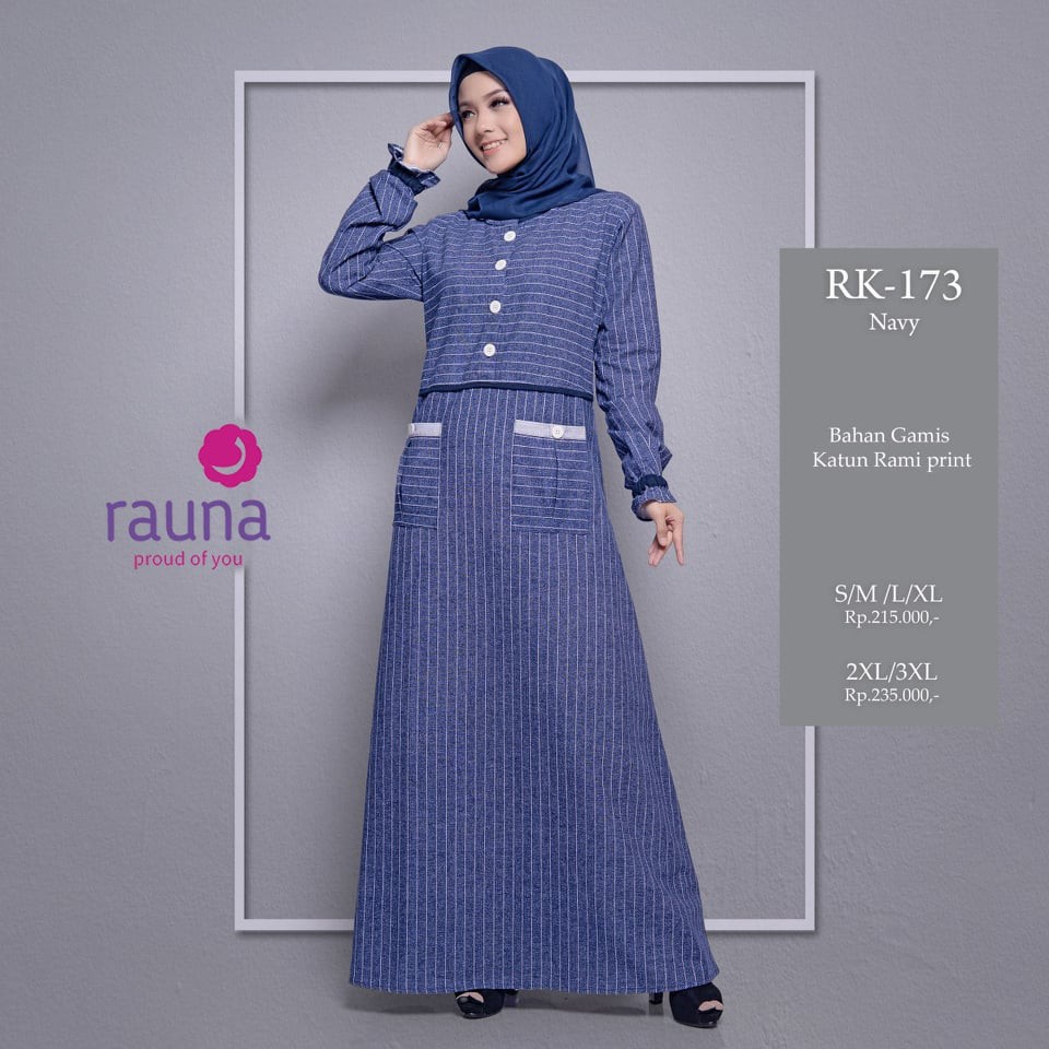 Gamis Rauna / RK -172, 173, 174 , 175 / Fashion Muslim