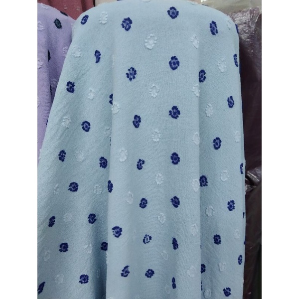 kain/bahan cringkel katun CEY motip dot