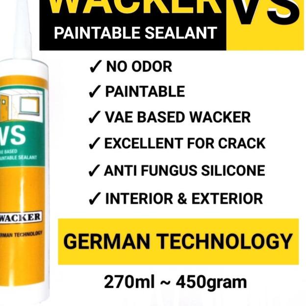 

☇ Lem Acrylic Paintable Sealant Wacker VS 450gr ❀
