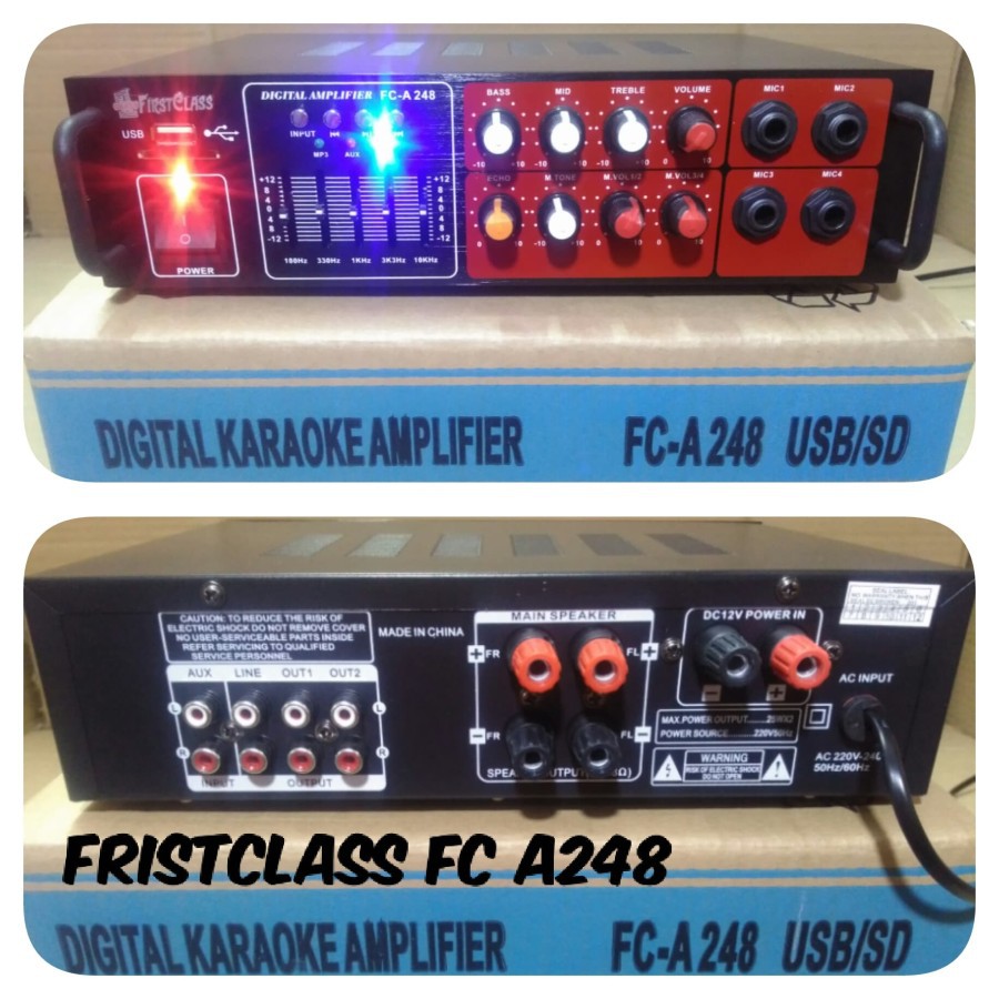 AMPLI FIRSTCLASS FC A248 DIGITAL KARAUKE AMPLIFIER