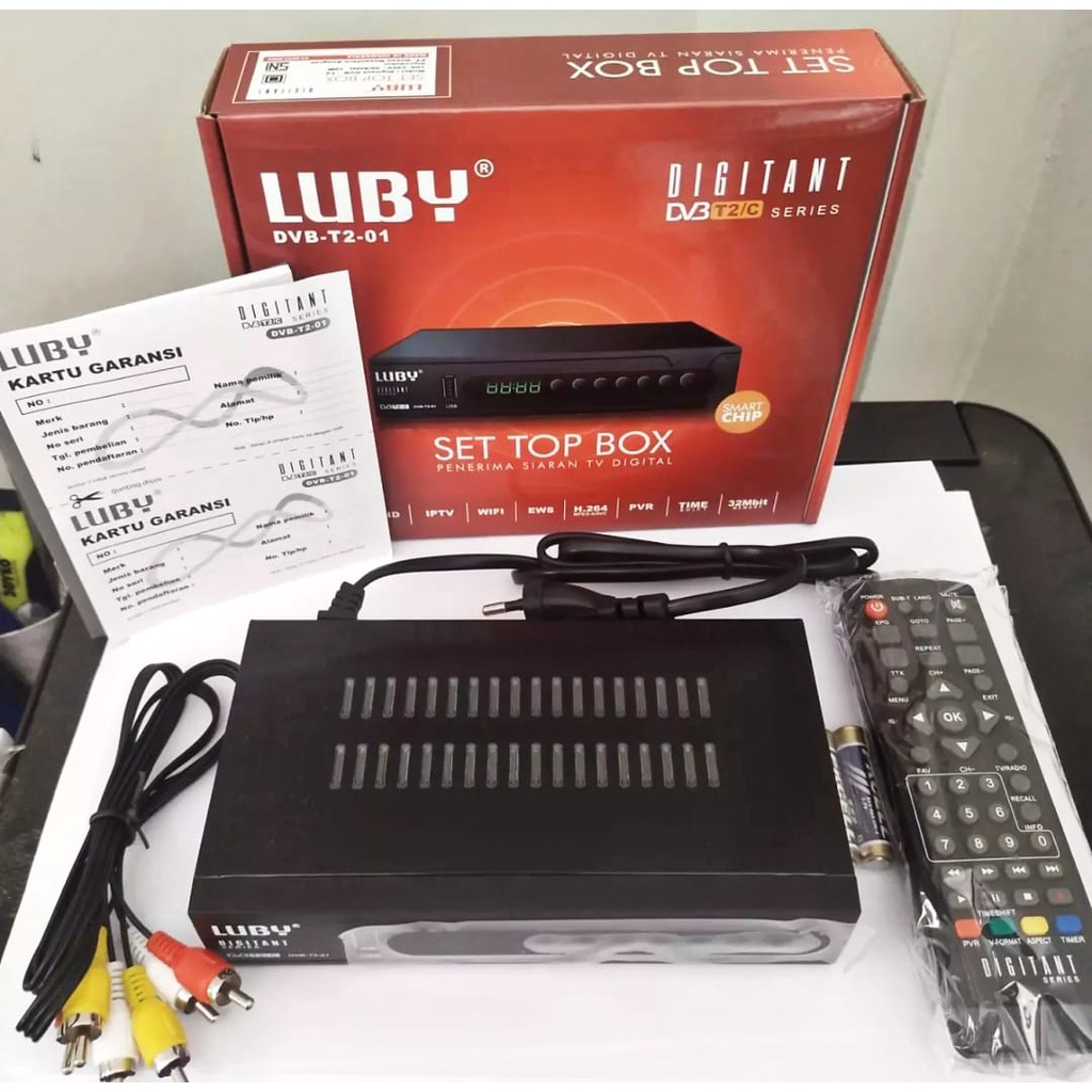 Set Top Box Luby DVBT2 Receiver TV STB Digital DVB T2-01 Receiver TV Digital DVB-T2 terrestrial