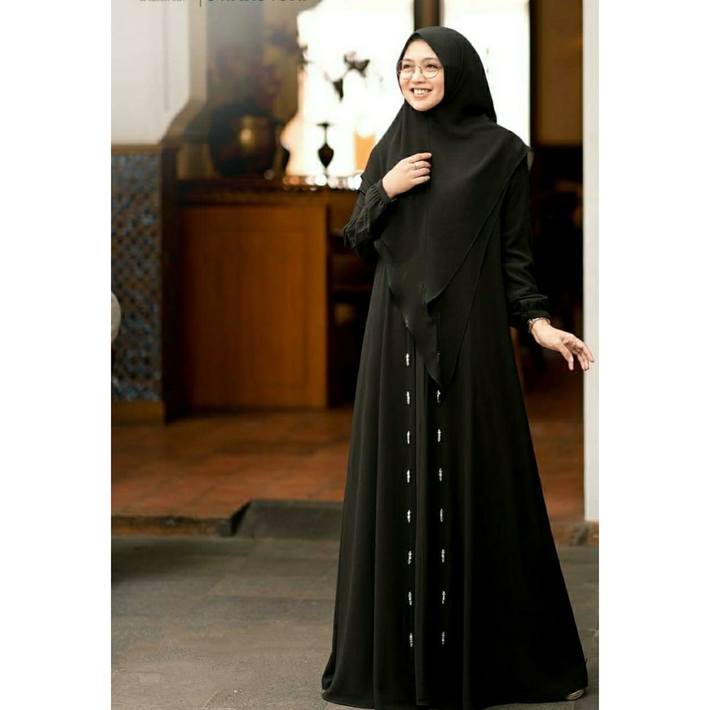 Fatimah Set Syari Dress Muslim Formal, Simple, dan Elegan
