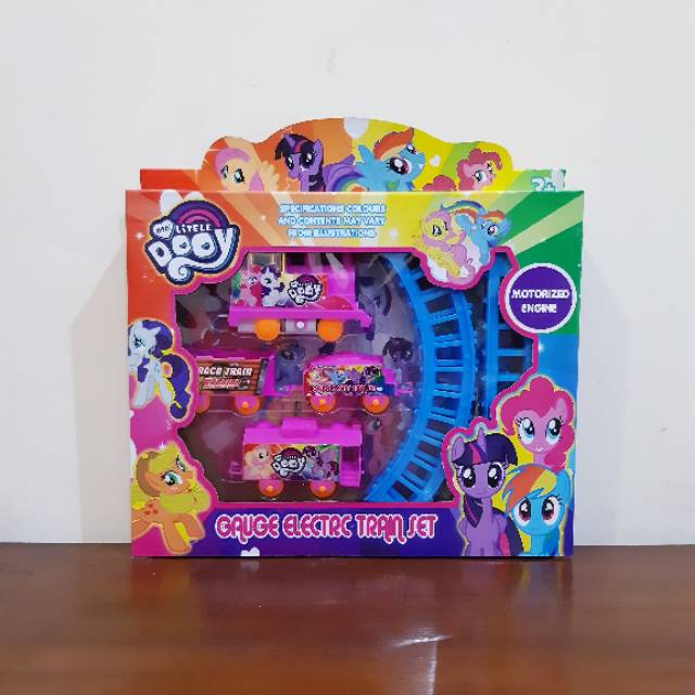 Mainan Kereta Api Little Pony Anak Edukatif - Rail Train Rel Edukasi