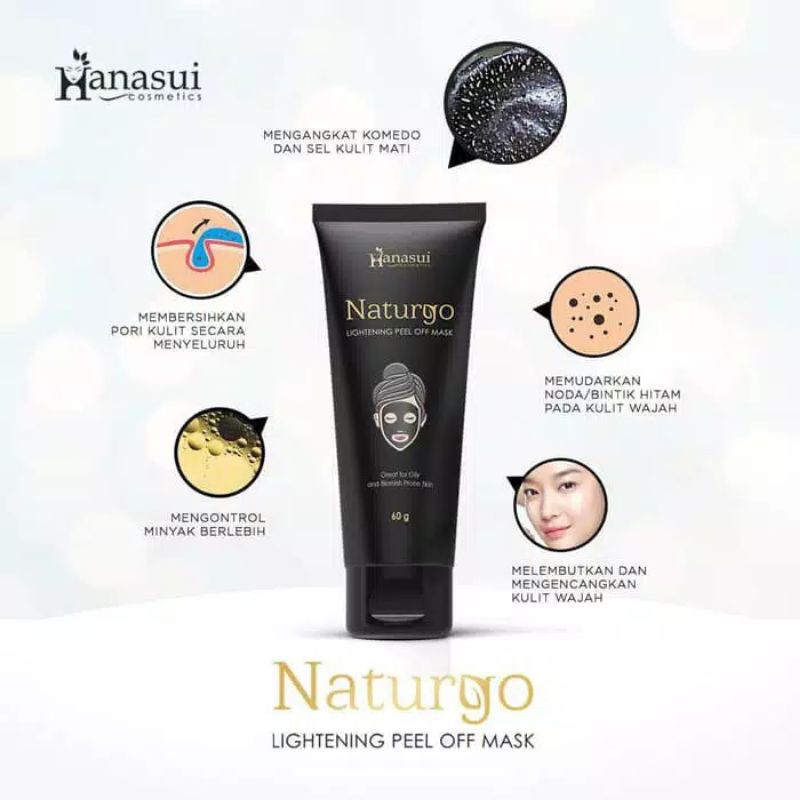 [ORIGINAL MASK] HANASUI NATURGO TUBE BLACK MASK / NATURGO LIGHTENING