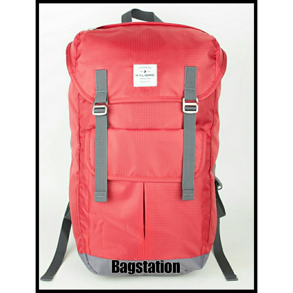 NEW STOCK BACKPACK KALIBRE CORDELIA TAS RANSEL LAPTOP KOREAN STYLE PRIA WANITA - MERAH STOCK