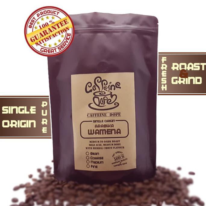 

Kopi Arabika Wamena 500 Gr Single Origin Bean/Biji & Ground/Bubuk - Coarse - Kasar