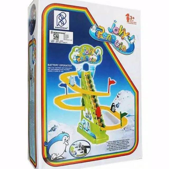 Terbaru Mainan Pinguin Track Tangga Seluncur - Track Eskalator Thomas/Pingun Lucu Edukatif