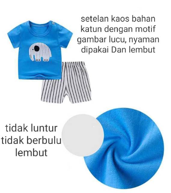 Setelan anak murah/ setelan anak unisex / set baju anak murah / celana kaos rumah anak 0-6tahun