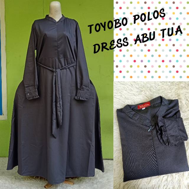 Gamis toyobo polos size S M L XL