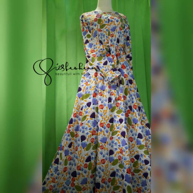 GAMIS MOTIF LILAC WARNA