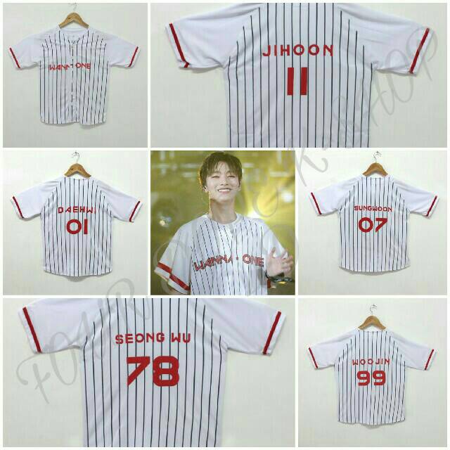 [RESTOCK 1] KPOP Wanna One Member White Jersey