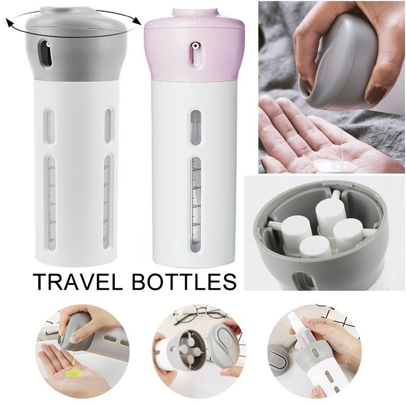 BOTOL TRAVEL 4 In 1 Dispenser Shampo Sabun Hand Sanitizer