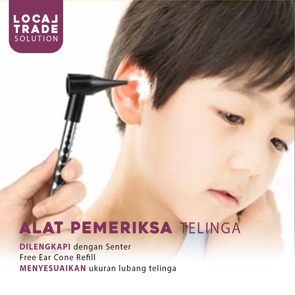 FREE Earpick Alat Pemeriksa Telinga Tht Kaca Pembesar Telinga Dengan Senter