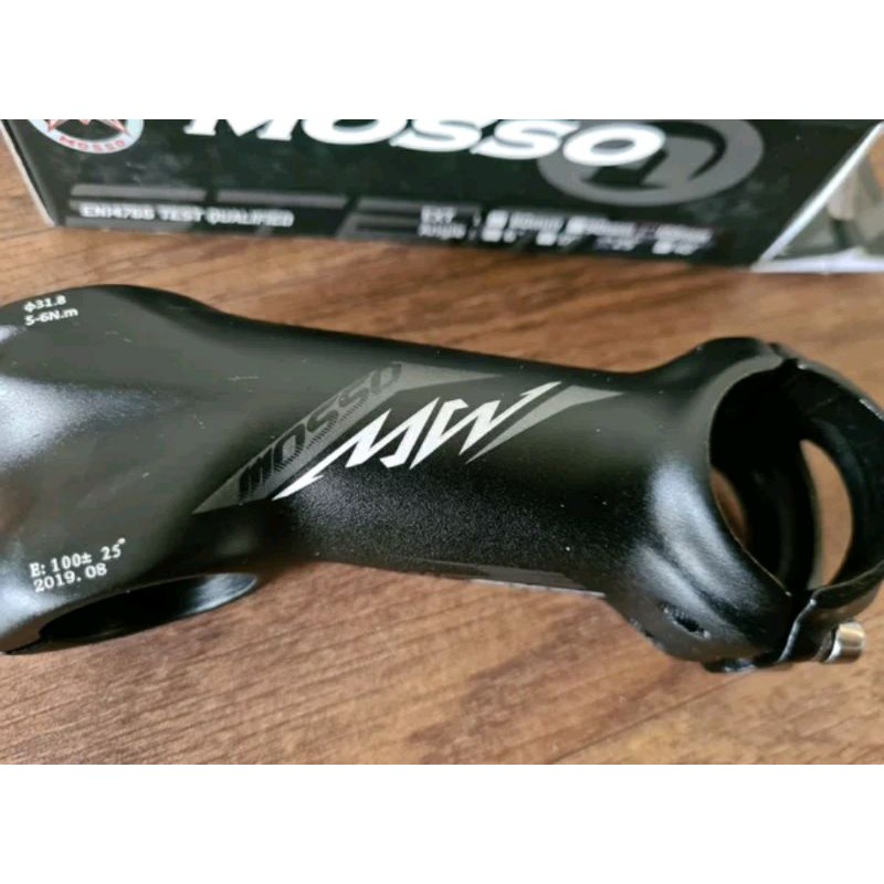 Stem mosso panjang 10 cm angle 25 derajat. 31.8 x 100 mm alloy oversize stem sepeda bicycle parts komponen sepeda Bisa roadbike balap road bike MTB Hybrid