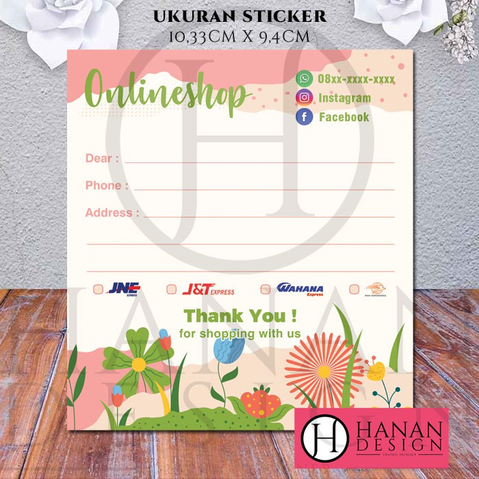 

Stiker Alamat Pengiriman Online Shop Termurah Motif Spring Flower Pink
