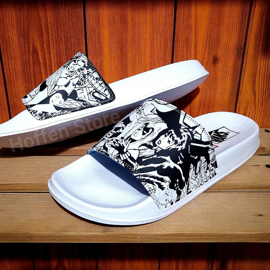 Ι Sandal Karet Sintetis Model Vans Marvel Premium Terlaris Termurah Berkualitas Kasual Pria Wanita