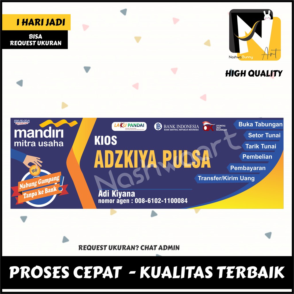 BANNER MANDIRI | BANNER MITRA MANDIRI | SPANDUK BALIHO BACKDROP MITRA MANDIRI UKURAN BESAR
