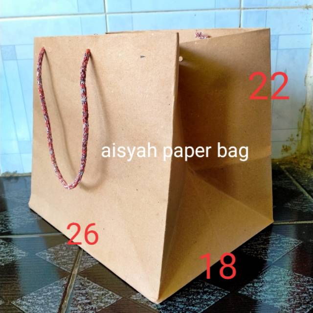 

Paper bag/ tas kertas bento/ ukuran 26x18x23