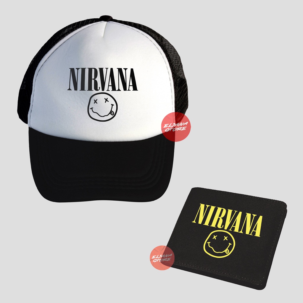 Nirvana / Topi Nirvana / Hoodie Nirvana / Dompet Nirvana / Sweater Nirvana / Paket Topi Hoodie Dompet Nirvana / Topi Band / Hoodie Band / Dompet Band