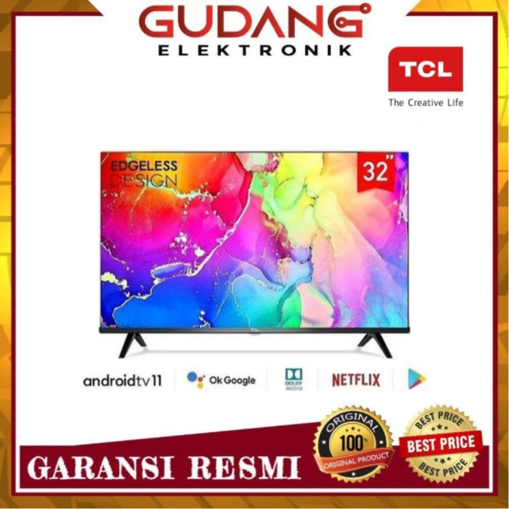 LED TV 32 INCH TCL 32A7 ANDROID TV 11.0 LED TCL-32A7 SMART HD DOLBY