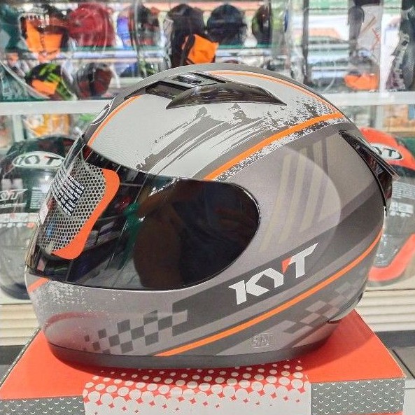 helm full face kyt r10 seri #4 gunmate/black dof