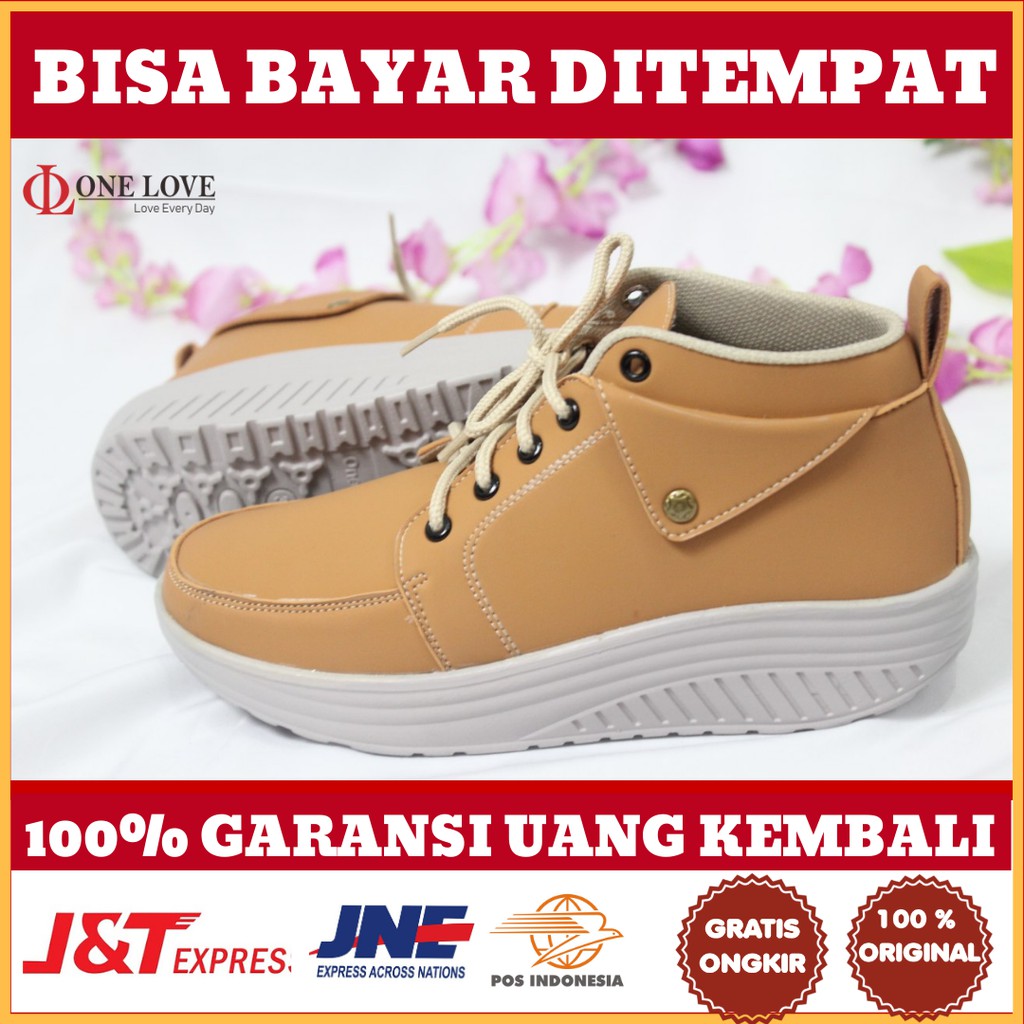  SEPATU  BOOTS WANITA ORI ONE LOVE SOL  KARET TERMURAH 