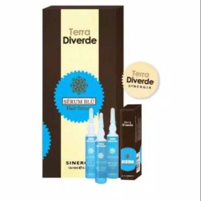 12 Pcs x 10 ML ILVASTO Sinergia Terra Diverde Serum Blu Dyed Hair Treatment / Serum Rambut Kering
