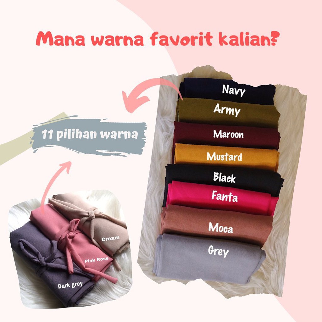 Hijab Jilbab Khimar Non Pet Mahira Murah Wolfis/J-9