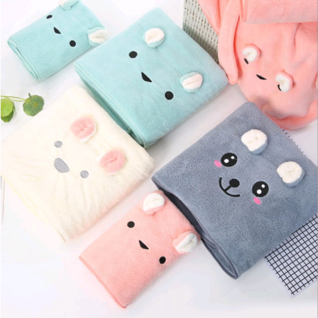 Handuk Bayi Microfiber Lembut 50x100cm dan 60x120 cm Handuk Anak Daya Serap Tinggi dan Lembut