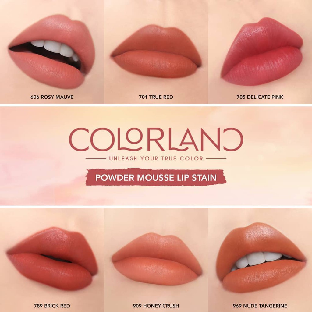 NEW ITEM READY ! YOU Colorland - Powder Mousse Lip Stain [Formula Tahan Lama hingga 8 Jam] FREE ONGK