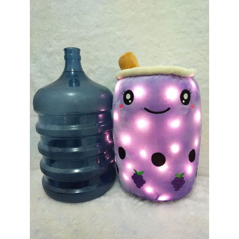 Boneka boba jumbo led murah / boneka boba milk tea brown sugar jumbo led