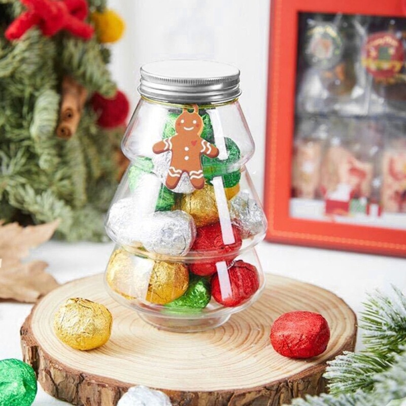 Zzz 6pcs / Set Toples Permen / Snack / Biskuit / Kue Kering / Kacang Desain Pohon Natal Serbaguna Untuk Dapur