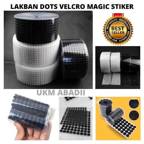 Nikto Tape lakban Dots Velcro Hook Loop Magic Stiker 450 Pair 10mm 111153