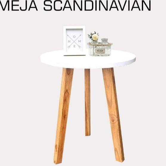 @@@@] Meja Tamu Kayu Scandinavian Minimalis Bulat / Round Coffee Table