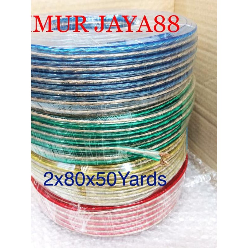 KABEL LISTRIK TRANSPARAN 2x80 2 x 80 KABEL SERABUT 2*80 Per Roll