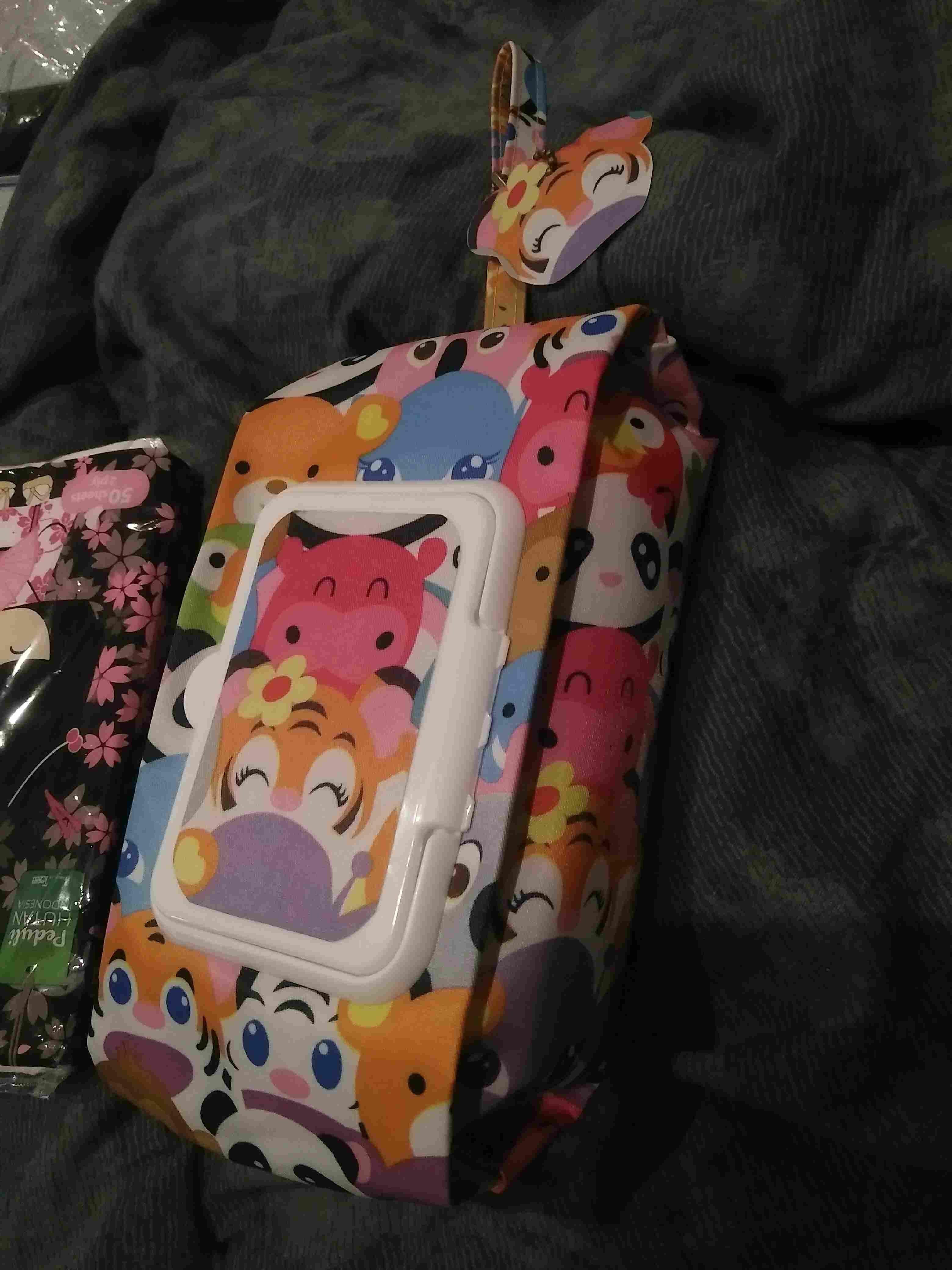 Tempat Tissu 2 In 1 Cover Tisu Basah Dan Kering / Tisu Travel / Pouch Tissue