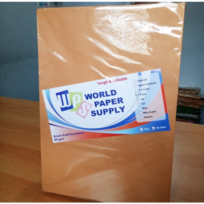 

Amplop Coklat Ukuran Folio WPS ( 23,5 x 34,5 cm )