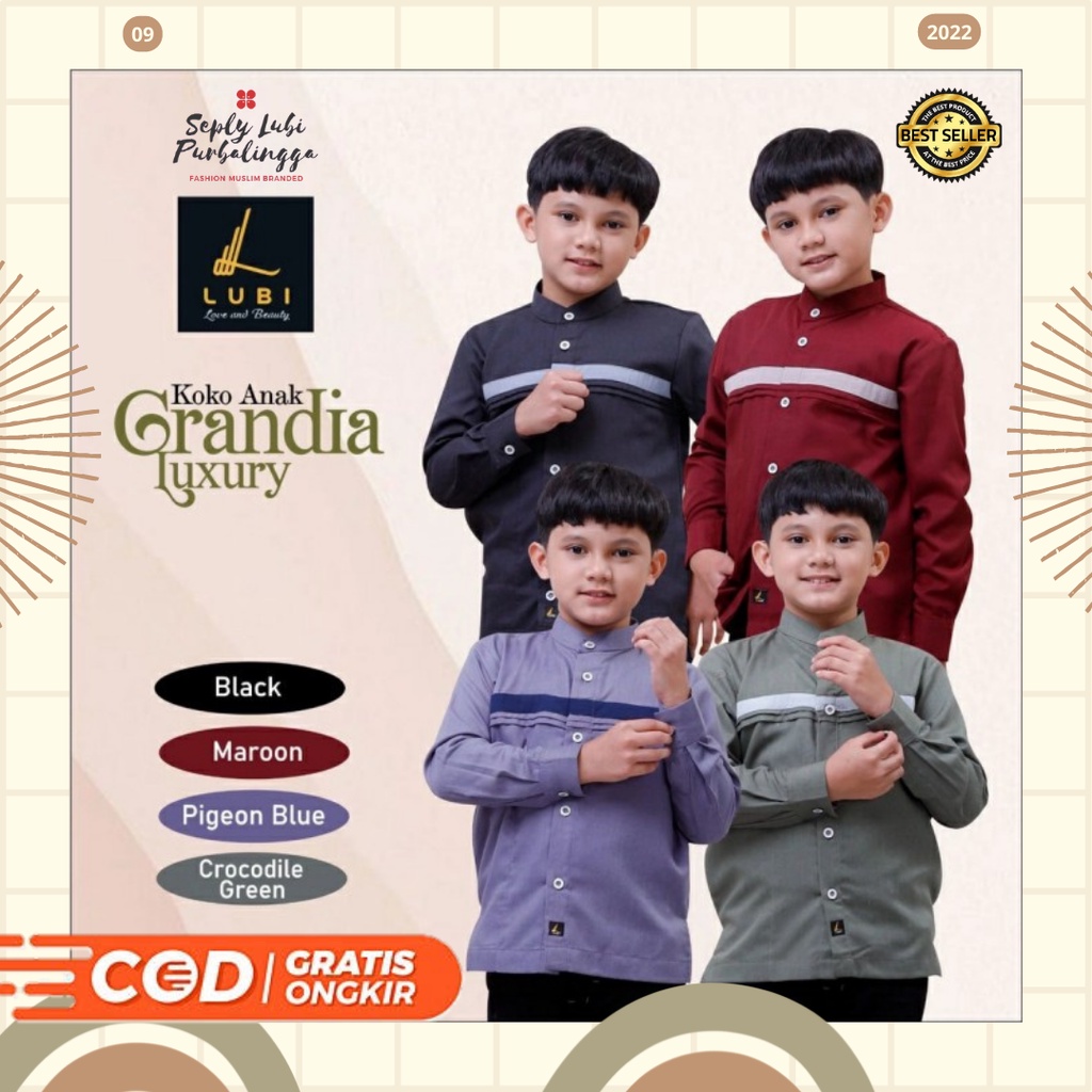 Baju Koko Anak Lengan Panjang Terbaru Grandia Hanya Atasan dari Lubi | Seply Lubi Purbalingga Diskon