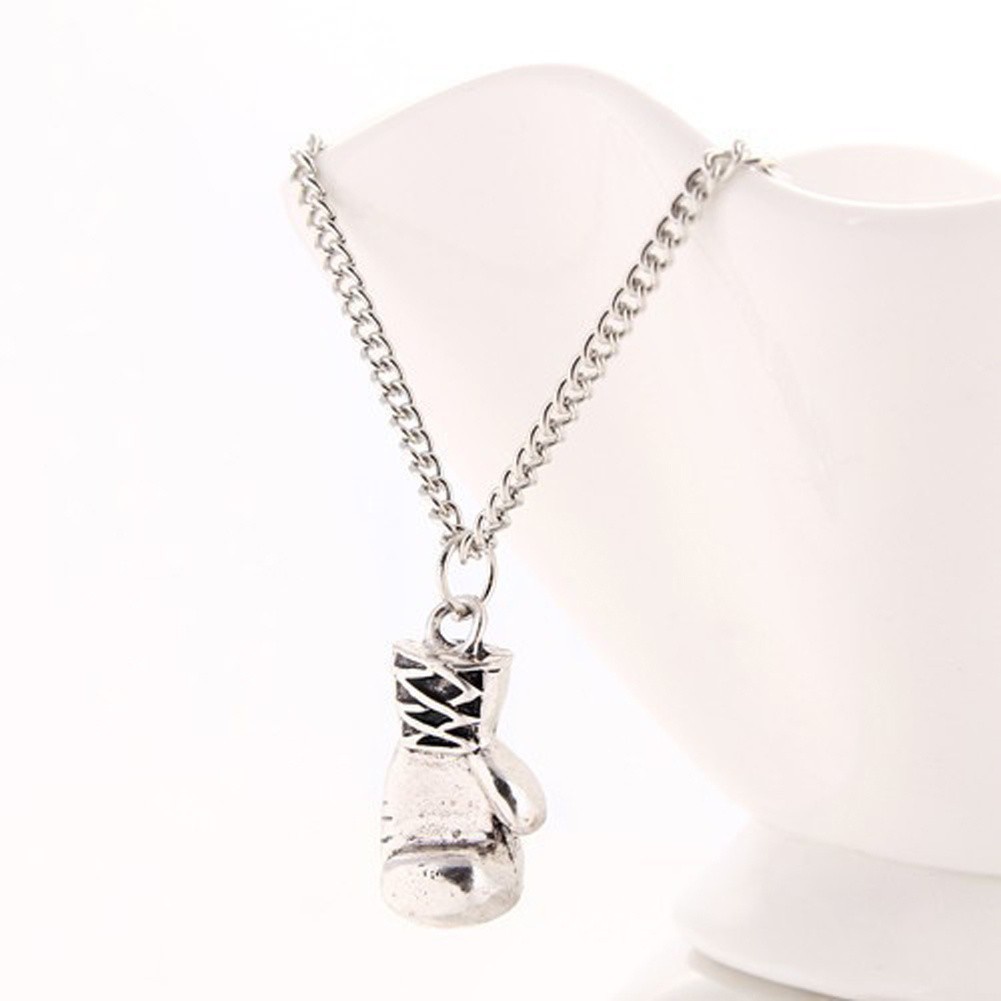 Fashion Punk Style Sports Boxing Gloves Pendant Necklace Jewelry