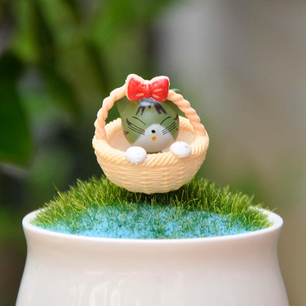 [Elegan] Cheese Cat 4Pcs Patung PVC Miniatur Dekorasi Rumah Ornamen Patung Model Taman Peri