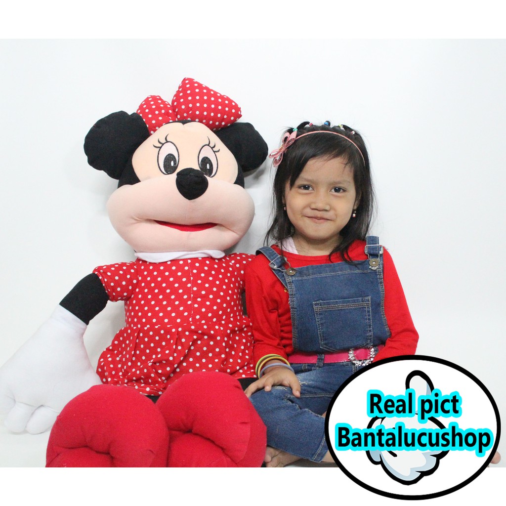 Boneka Minnie Mouse Jumbo Berdiri Tinggi 90CM Terlaris