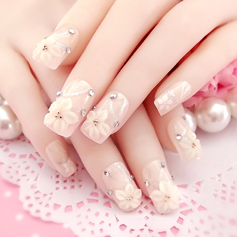 Jual 【new Year Sale】 Divine Kuku Palsu 24pcsset Bride Fake Nails