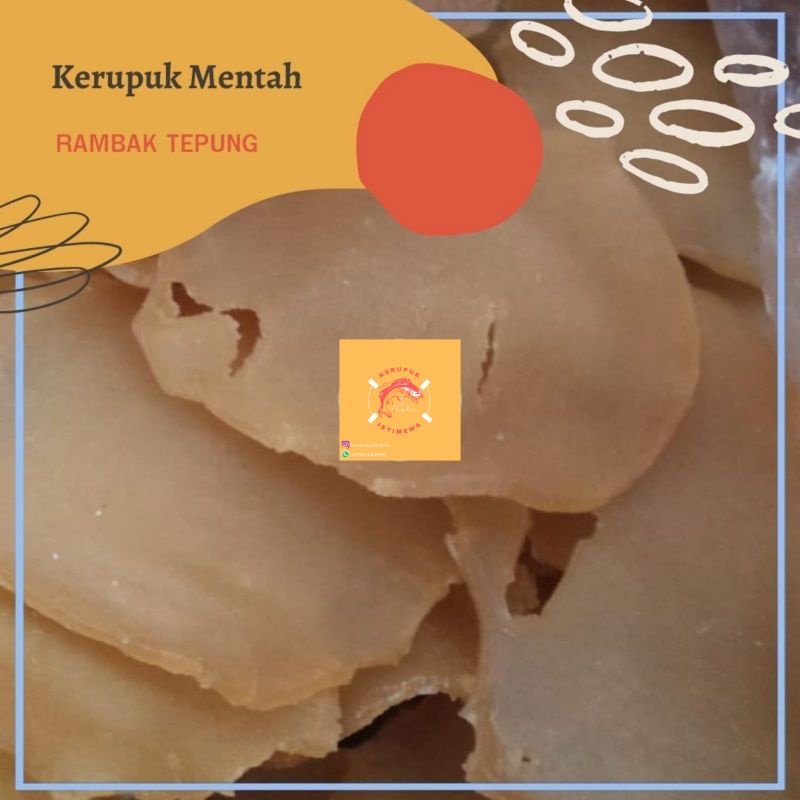 

[250gram ] KERUPUK RAMBAK TEPUNG / KERUPUK MENTAH / KERUPUK GORENG