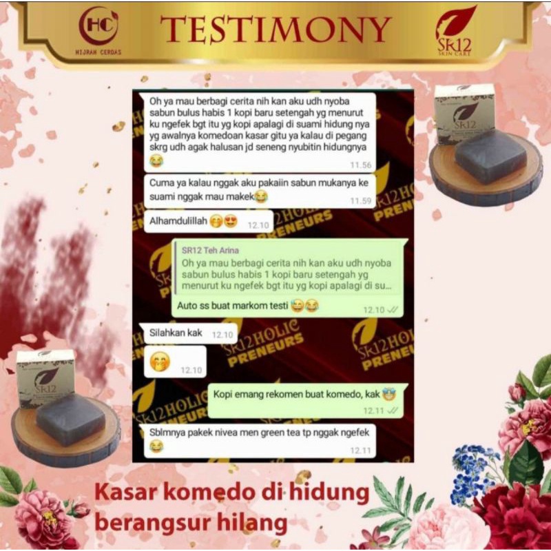 COFFEE HERBAL SOAP SR12 SABUN KOPI terbaik pria wanita untuk komedo jerawat flek hitam kantung mata hilang