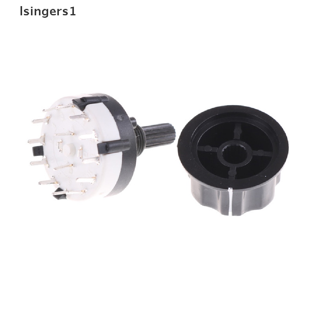 (lsingers1) Rs26 1pc Saklar Rotary Channel 2 Pole Posisi 6 Posisi Dengan Knob