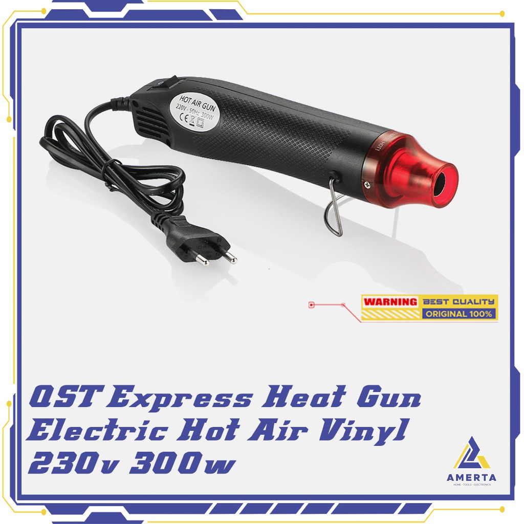 Heat Gun Electric Hot Air Vinyl 230V 300W Taffware QST Express - QST-220 - Black