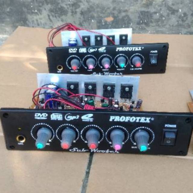 COD Bayar Ditempat Mesin Ampli speaker aktif Profotex stereo + Tone control subwoofer
